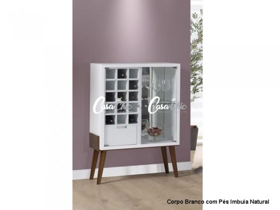 Cristaleira Adega Bar Vila Moveis Essence 274 02 Portas